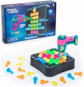 Educational Insights Design & Drill Brightworks, STEM Learning with Toy Drill, 53 Pieces, Ages 3 