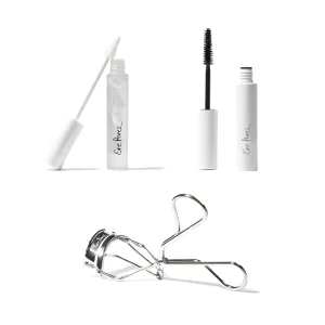 Ere Perez - Avocado Waterproof Mascara, Aloe Gel Lash   Brow Mascara   Spectacular Eyelash Curler Natural Makeup BUNDLE | Vegan, Cruelty-Free, Clean Beauty