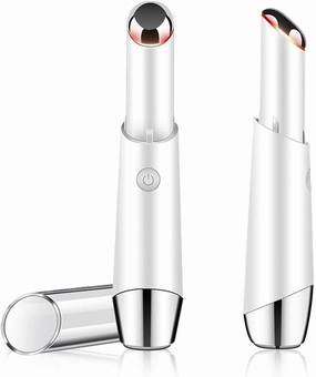 Eye Massager Wand - Microcurrent Eye Massager,Massager Eyes Bag Remover for Reduce Dark Circles Puffiness Wrinkles Relax Eye Strain for Dark Circles, Eye Bags, Puffiness Under Eyes (White)