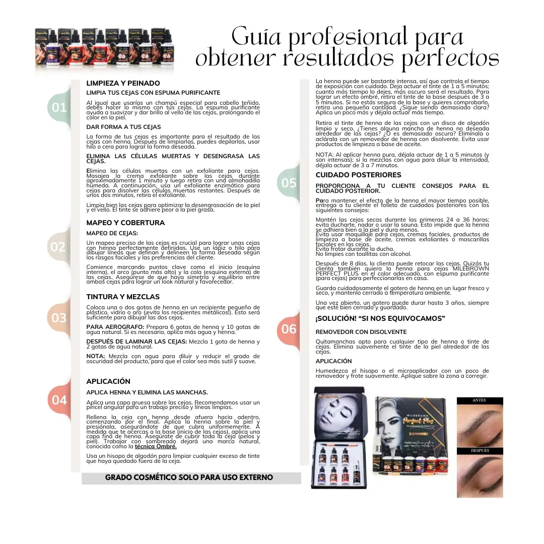 Eyebrow Henna, for natural-looking coloring, 15 ml (Light brown)