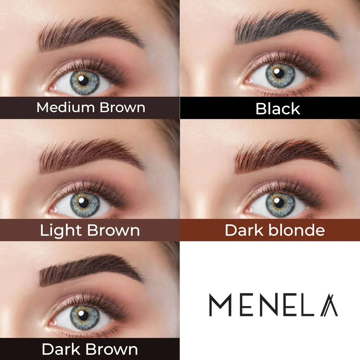 Eyebrow Henna Tint - Dark Brown Henna Brow Tint with Bamboo Extract for Long-Lasting, Bold Brows - 2.5g Powder & 15ml Fixer - Eyebrow Tinting Kit for Women