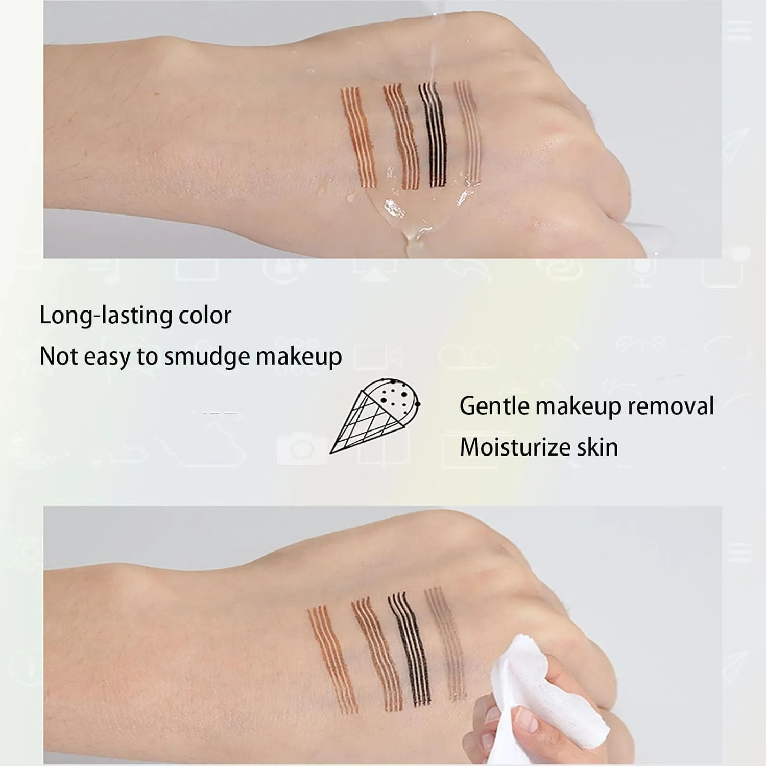 Eyebrow Pencil, 3D Waterproof Microblading Eyebrow Pen 4 Fork Tip Tattoo Pencil, 4 Prong Eyebrow Pencil, Micro-Fork Tip Pencil Waterproof (01 Light brown)