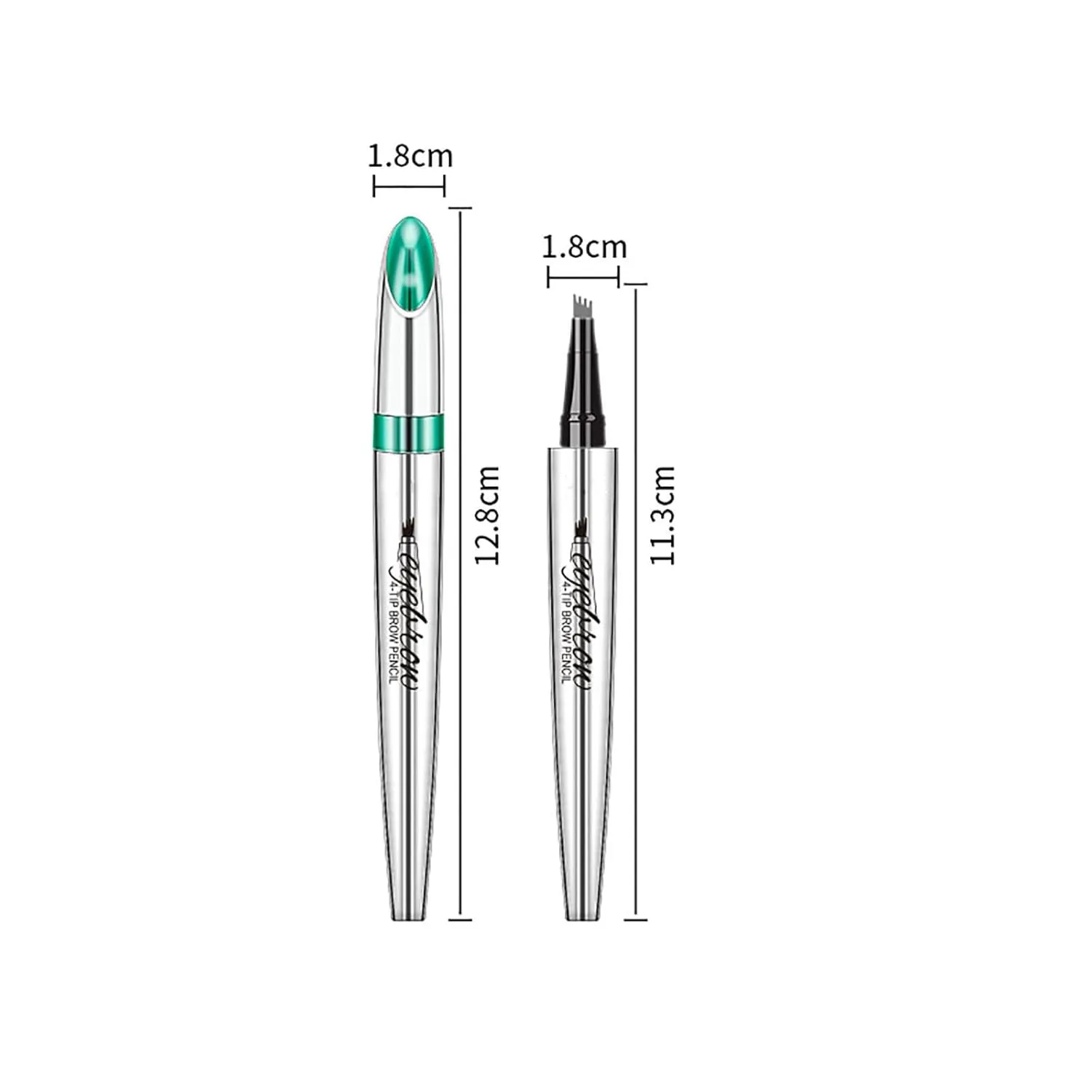 Eyebrow Pencil, 3D Waterproof Microblading Eyebrow Pen 4 Fork Tip Tattoo Pencil, 4 Prong Eyebrow Pencil, Micro-Fork Tip Pencil Waterproof (01 Light brown)