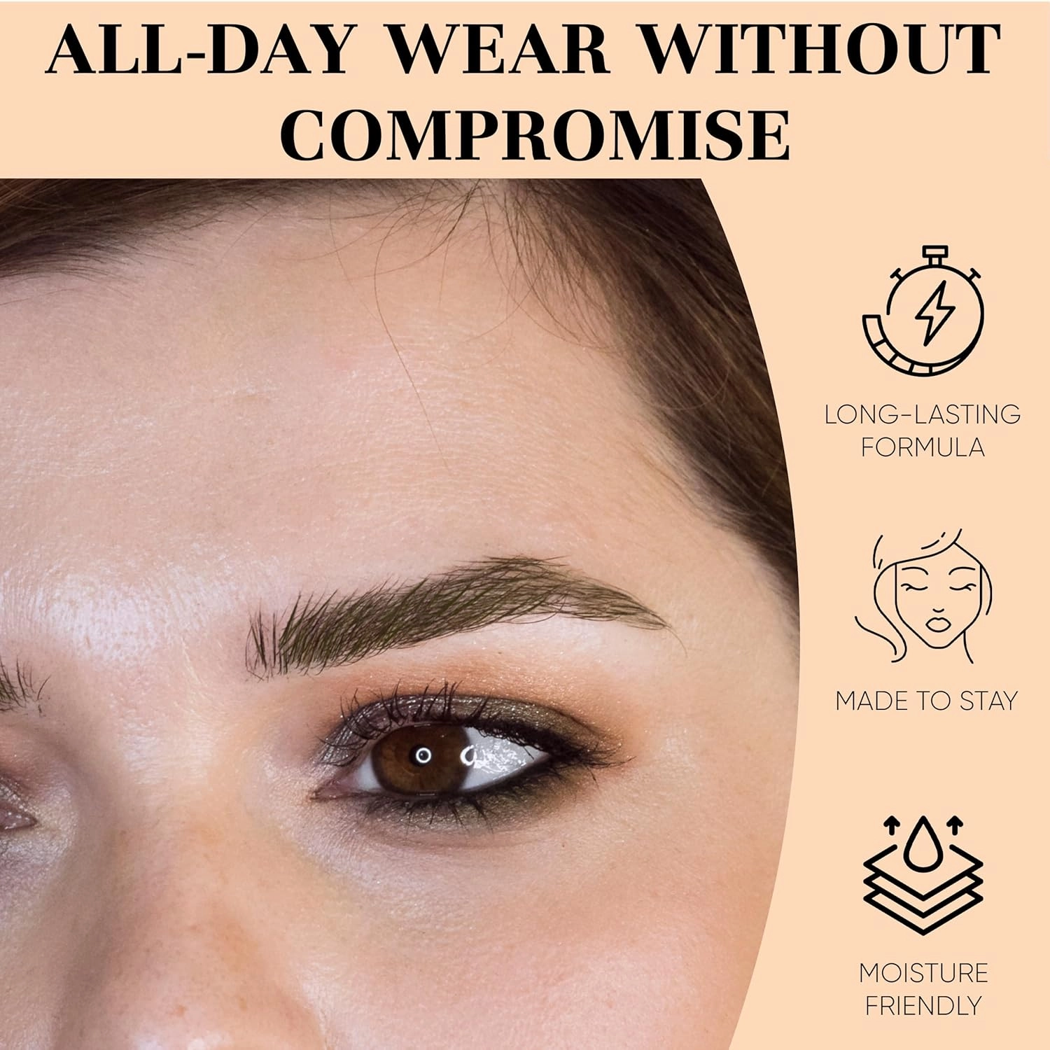 Eyebrow Pencil Make Up for Women - Long-lasting and Waterproof Eyebrow Pencil by Lauren Cruz - Dual-Ended Eyebrow Pen with Micro-tip and Spoolie -Fuller Look Brow Pencil - Brunette
