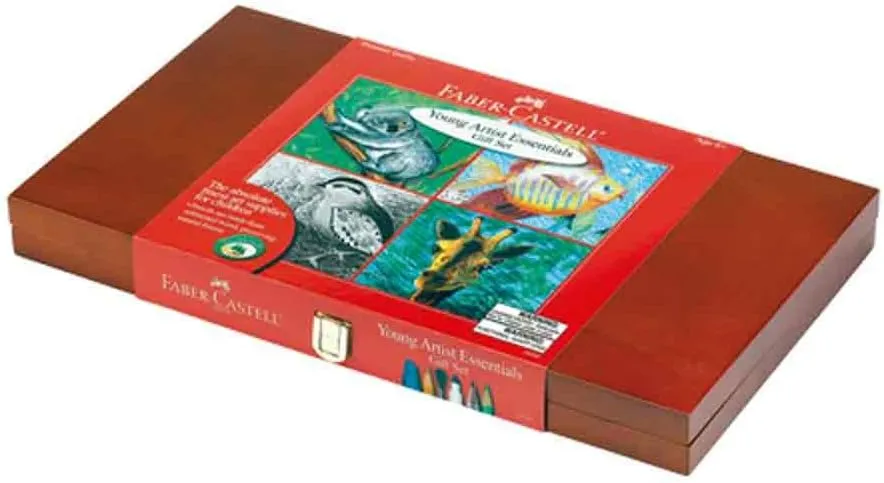 Faber-Castell Young Artist Essentials Gift Set - 64-Piece Premium Quality Art Set for Kids, Medium