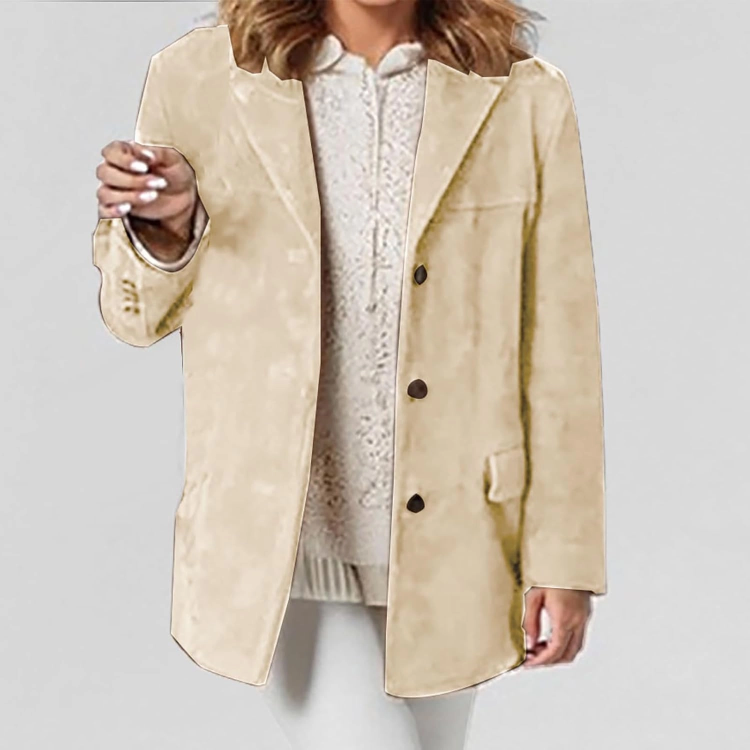 Fall Jackets for Women 2024 Trendy Suede Jacket Faux Leather Jacket Classic Lapel Blazers Aesthetic Oversized Blazer
