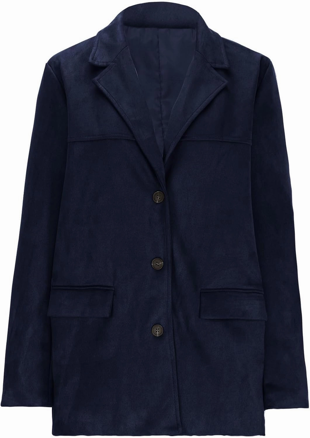 Fall Jackets for Women 2024 Trendy Suede Jacket Faux Leather Jacket Classic Lapel Blazers Aesthetic Oversized Blazer