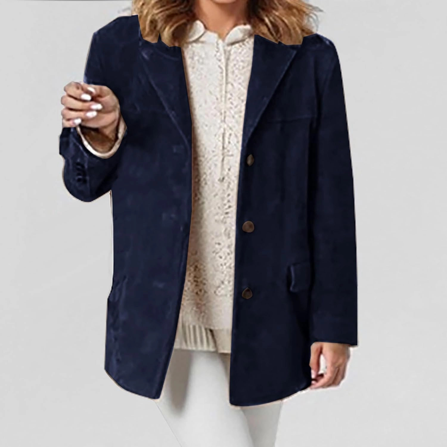 Fall Jackets for Women 2024 Trendy Suede Jacket Faux Leather Jacket Classic Lapel Blazers Aesthetic Oversized Blazer