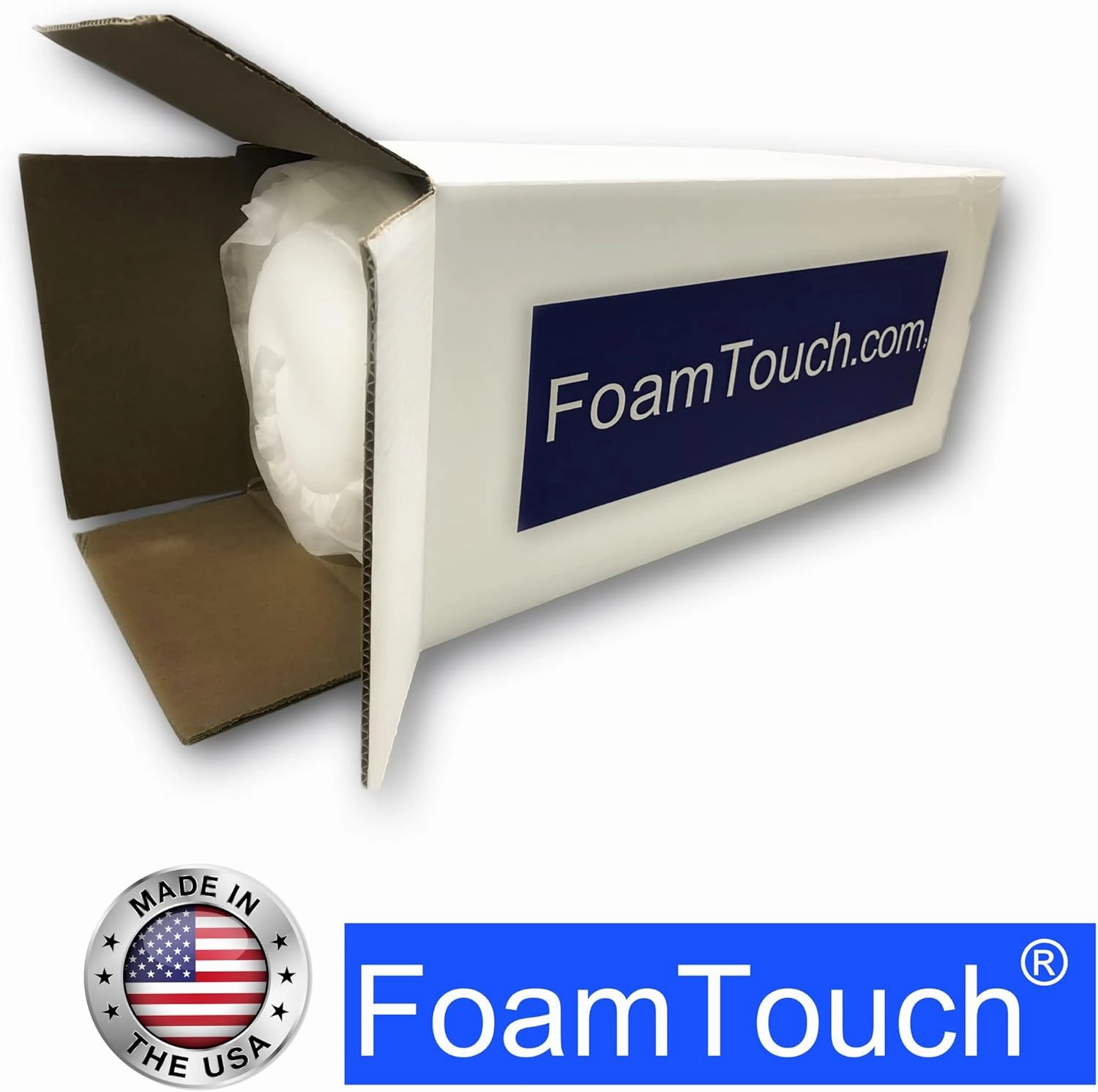 FoamTouch High Density 2x24x80 Upholstery Foam, White, Made in USA
