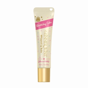 Glimmer Whip Hydrating Lip Balm – Moisturizing Care with Organic Castor Oil, Jojoba Oil, Shea Butter, Cocoa Butter – Nourishing Treatment, Lip Products, Vegan and Non-toxic (Birthday Cake)