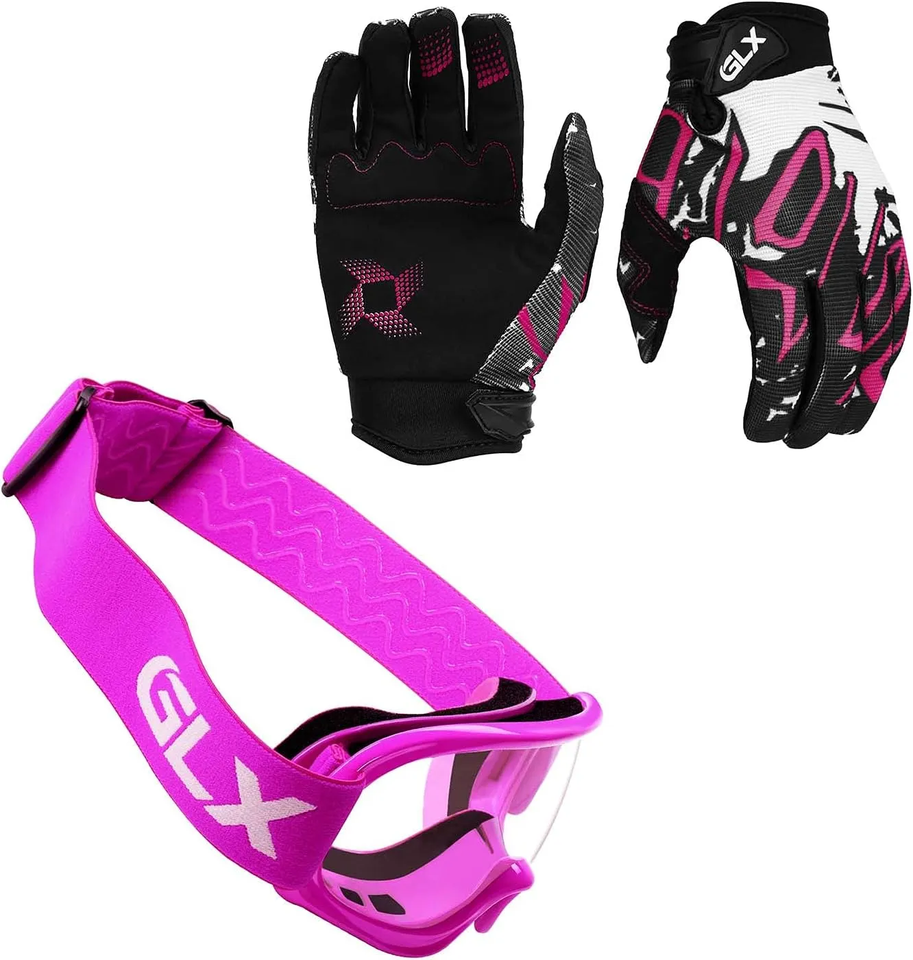 GLX GX623 Youth ATV/Dirt Bike Helmet Combo - Graffiti, Medium - DOT