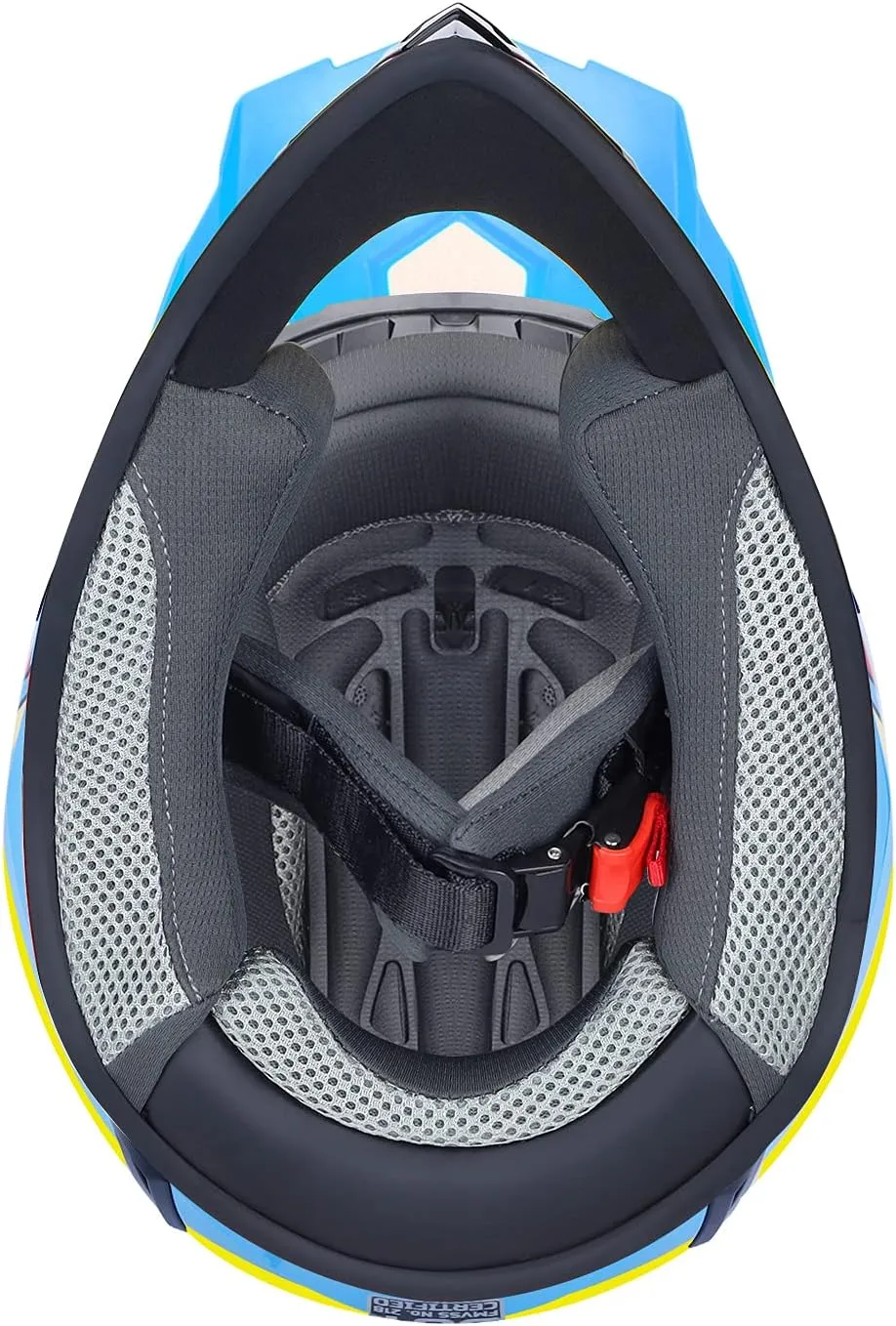 GLX GX623 Youth ATV/Dirt Bike Helmet Combo - Retro Blue, Medium - DOT