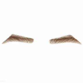 Gx Beauty False Eyebrows Handmade with 100% Human Hair Reusable & Realistic Natural Look for Cosplay (Brown)