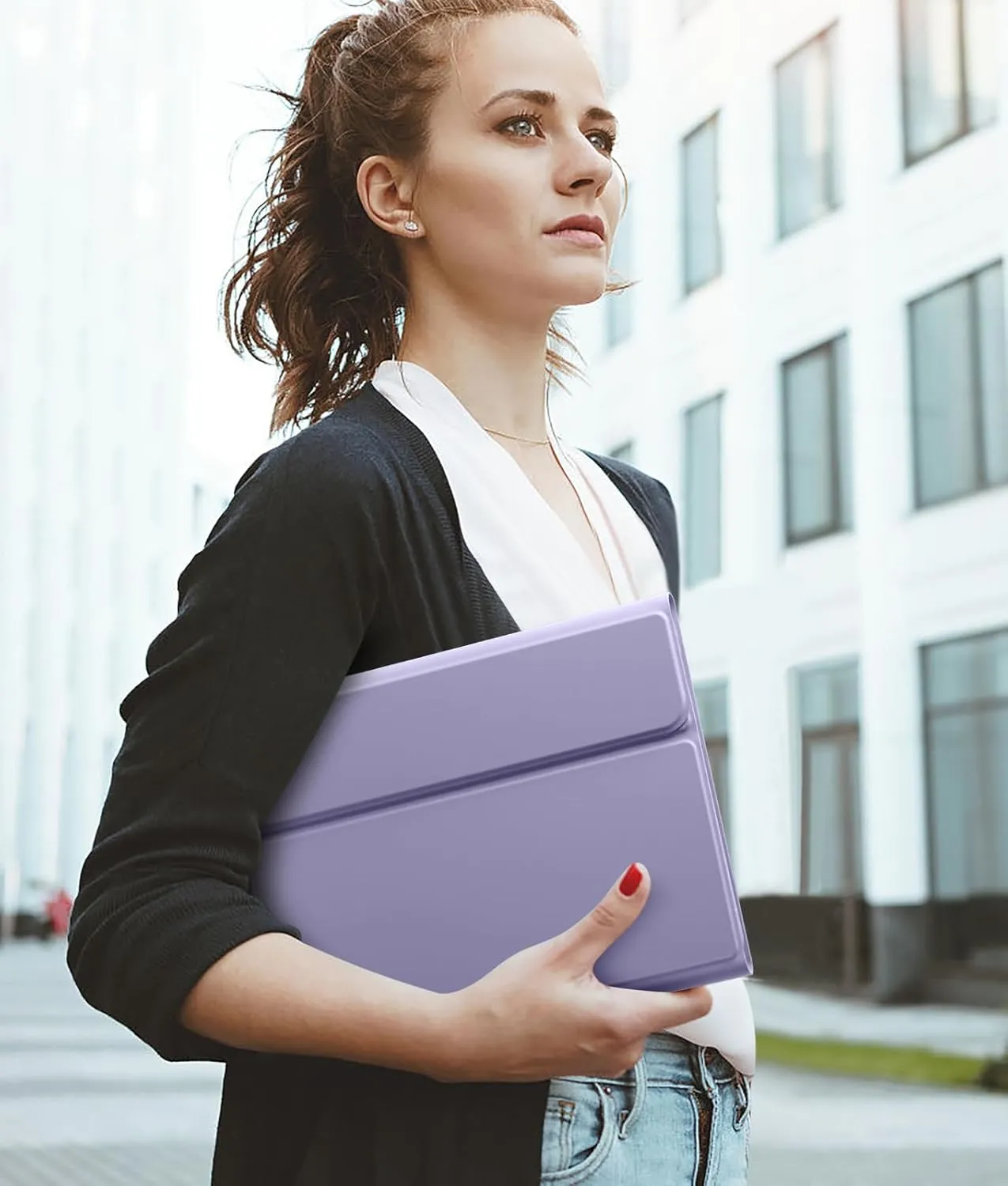 Hamile for iPad 11th 10th Generation Case with Keyboard - 7 Colors Backlit Wireless Detachable Folio Keyboard Cover with Pencil Holder for iPad 11-inch A16 2025 10th Gen 10.9 Inch 2022 (Lavender)