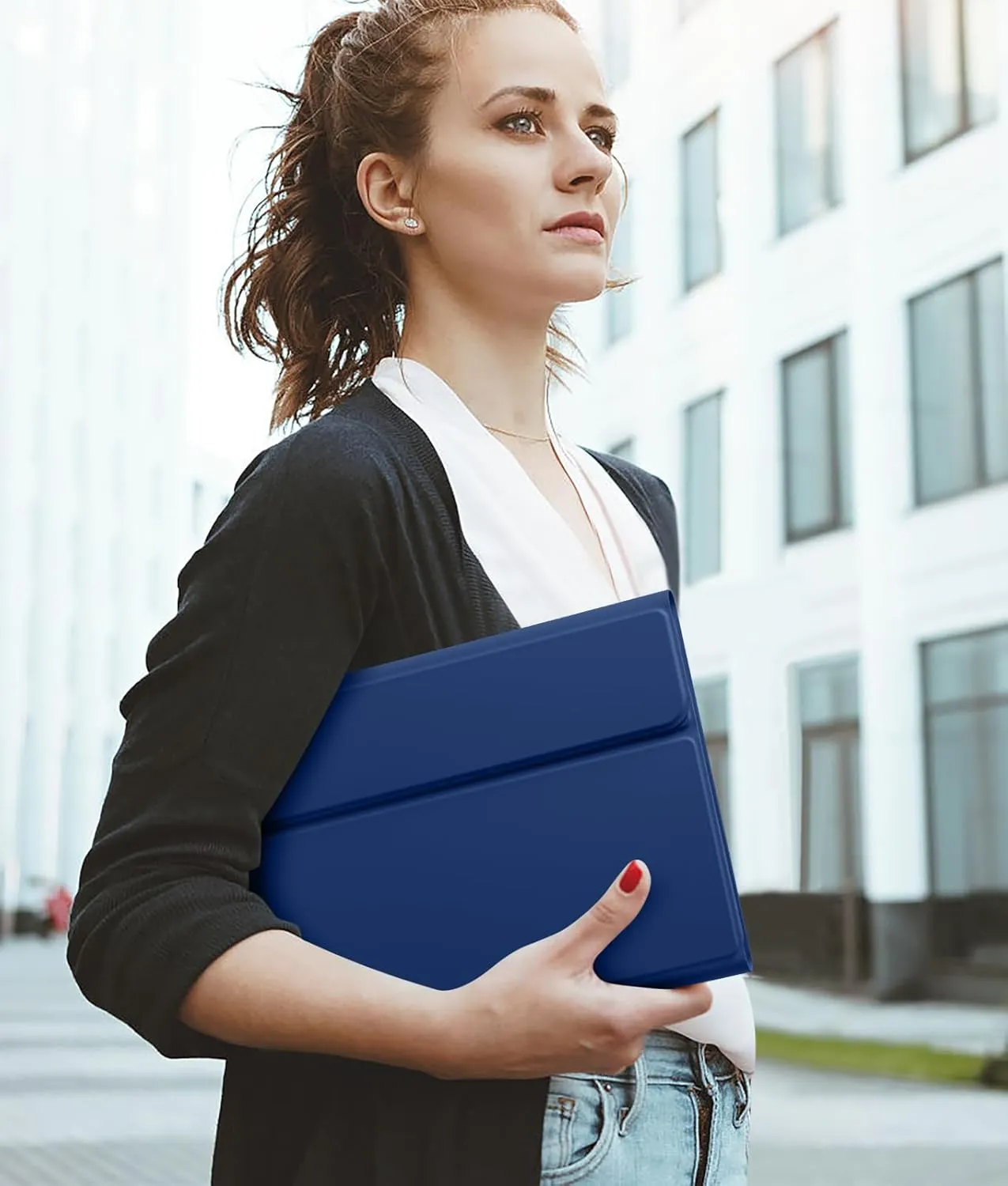 Hamile for iPad 11th 10th Generation Case with Keyboard - 7 Colors Backlit Wireless Detachable Folio Keyboard Cover with Pencil Holder for iPad A16 11-inch 2025 10th Gen 10.9 Inch 2022 (Navy Blue)