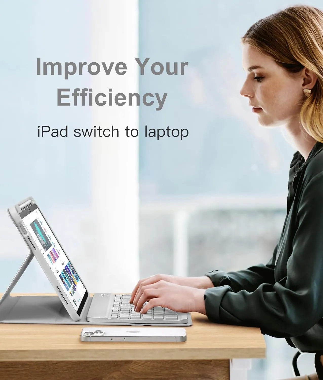 Hamile Keyboard Case for iPad 11th 10th Generation - 7 Colors Backlit Wireless Detachable Folio Keyboard Cover with Pencil Holder for iPad 11-inch A16 2025 10th Gen 10.9 Inch 2022 (Gray)