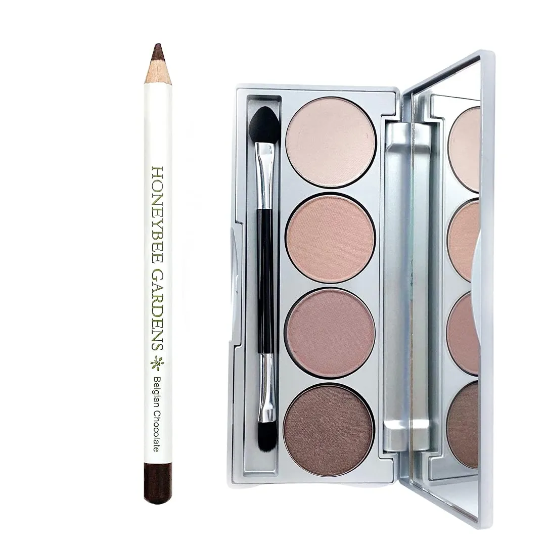 Honeybee Gardens Skinny Dip Eye Shadow Palette and Belgian Chocolate Eye Liner Bundle