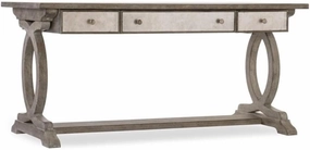Hooker Furniture Rustic Glam Trestle Computer Desk in Light Wood