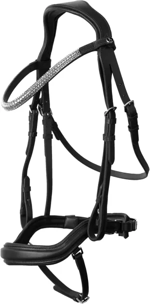 HORZE Highbury Anatomical Crystal Dressage Bridle