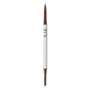 ILIA - In Full Micro-Tip Brow Pencil with Spoolie | Buildable Pigment, Fade-Resistant | Safe for Sensitive Eyes, Fragrance   Silicone-Free | Non-Toxic, Vegan, Cruelty-Free, Clean Makeup (Dark Brown)