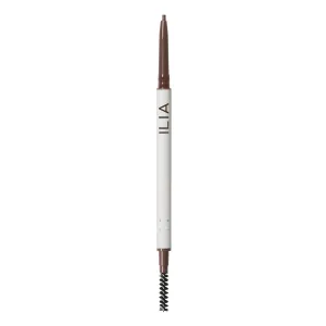 ILIA - In Full Micro-Tip Brow Pencil with Spoolie | Buildable Pigment, Fade-Resistant | Safe for Sensitive Eyes, Fragrance   Silicone-Free | Non-Toxic, Vegan, Cruelty-Free, Clean Makeup (Soft Brown)