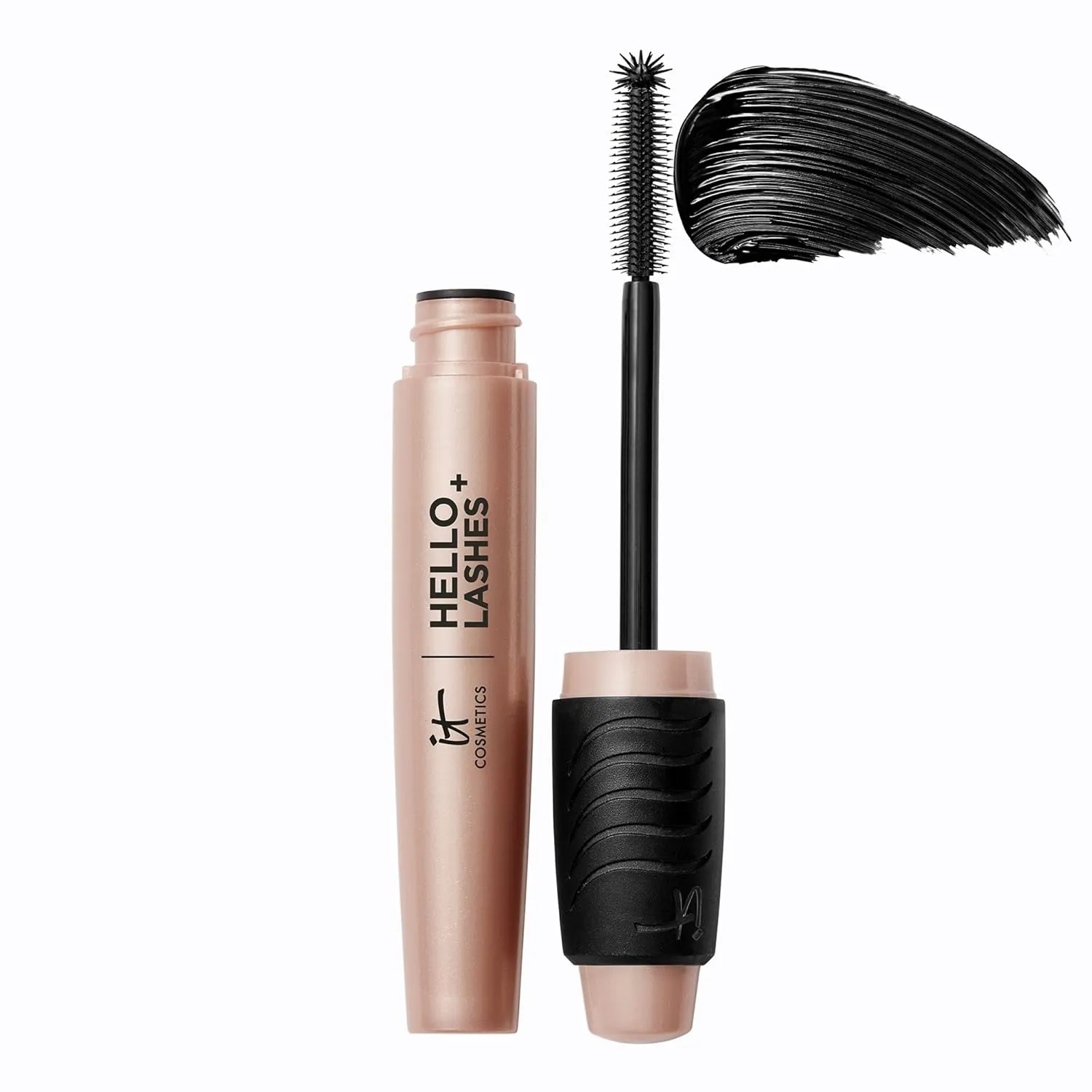 IT Cosmetics Hello Lashes  Volumizing Mascara & Lash Serum - Easy-to-Remove Formula - With Biotin, Argan Oil & Jojoba Oil - 0.28 fl oz