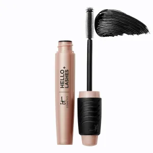 IT Cosmetics Hello Lashes  Volumizing Mascara & Lash Serum - Easy-to-Remove Formula - With Biotin, Argan Oil & Jojoba Oil - 0.28 fl oz