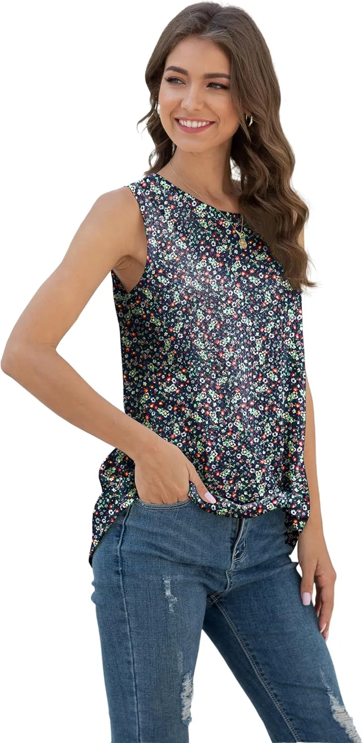 IWOLLENCE Womens Waffle Knit Tank Tops Casual Blouse Sleeveless Cute Twist Knot Tunic