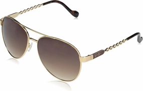 Jessica Simpson Women's J5702 Elegant Metal Aviator Pilot Sunglasses with UV400 Protection