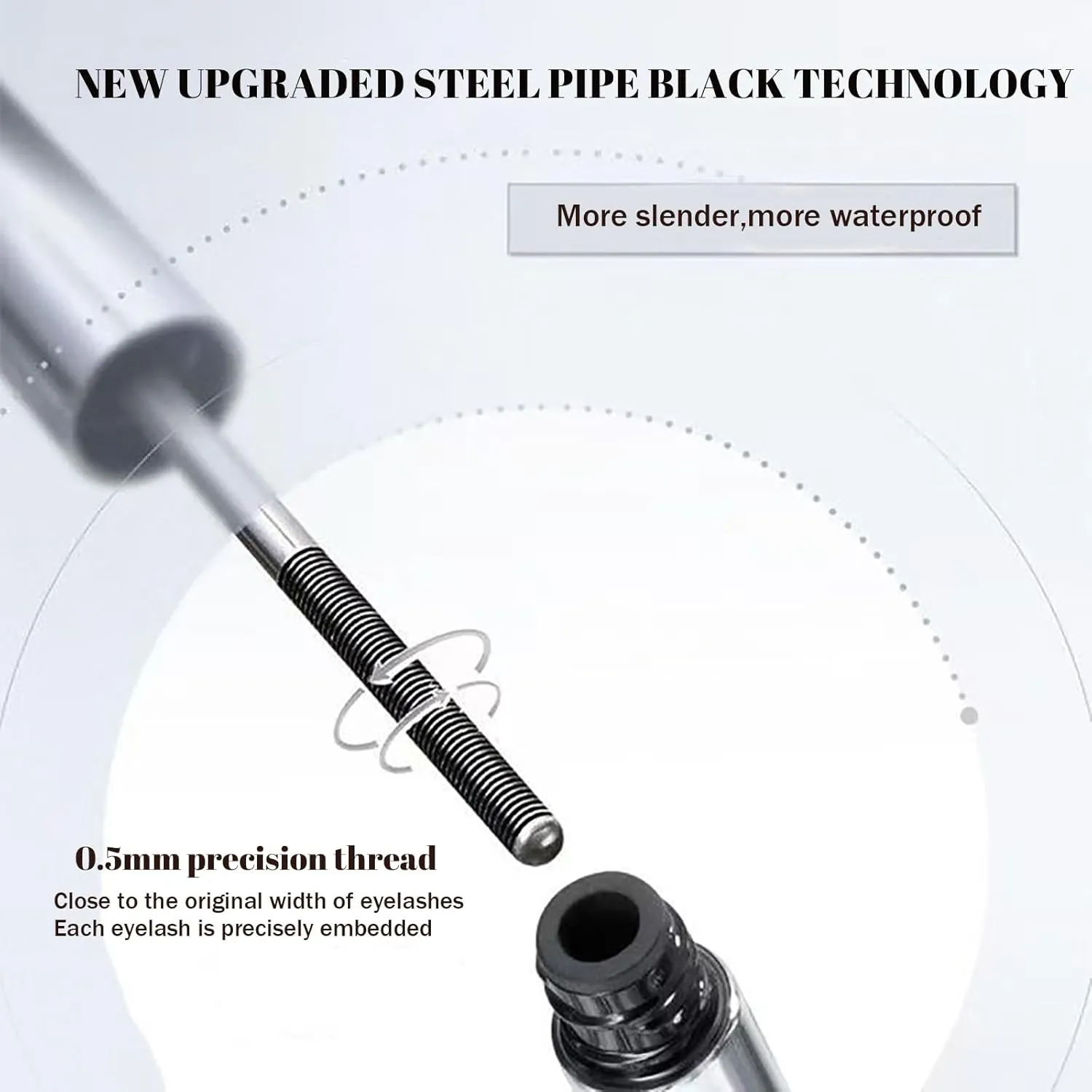Judy Doll Curling Iron Mascara, Judy Doll 3D Curling Eyelash Iron Mascara Large Volume, Waterproof and Quick-Drying, Smudge-Proof, Long Lasting (Brown-Curly style)