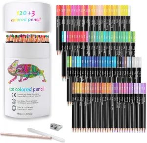 KALOUR Premium Colored Pencils,Set of 120 Colors,Artists Soft Core with Vibrant Color,Ideal for Drawing Sketching Shading,Coloring Pencils for Adults Beginners kids