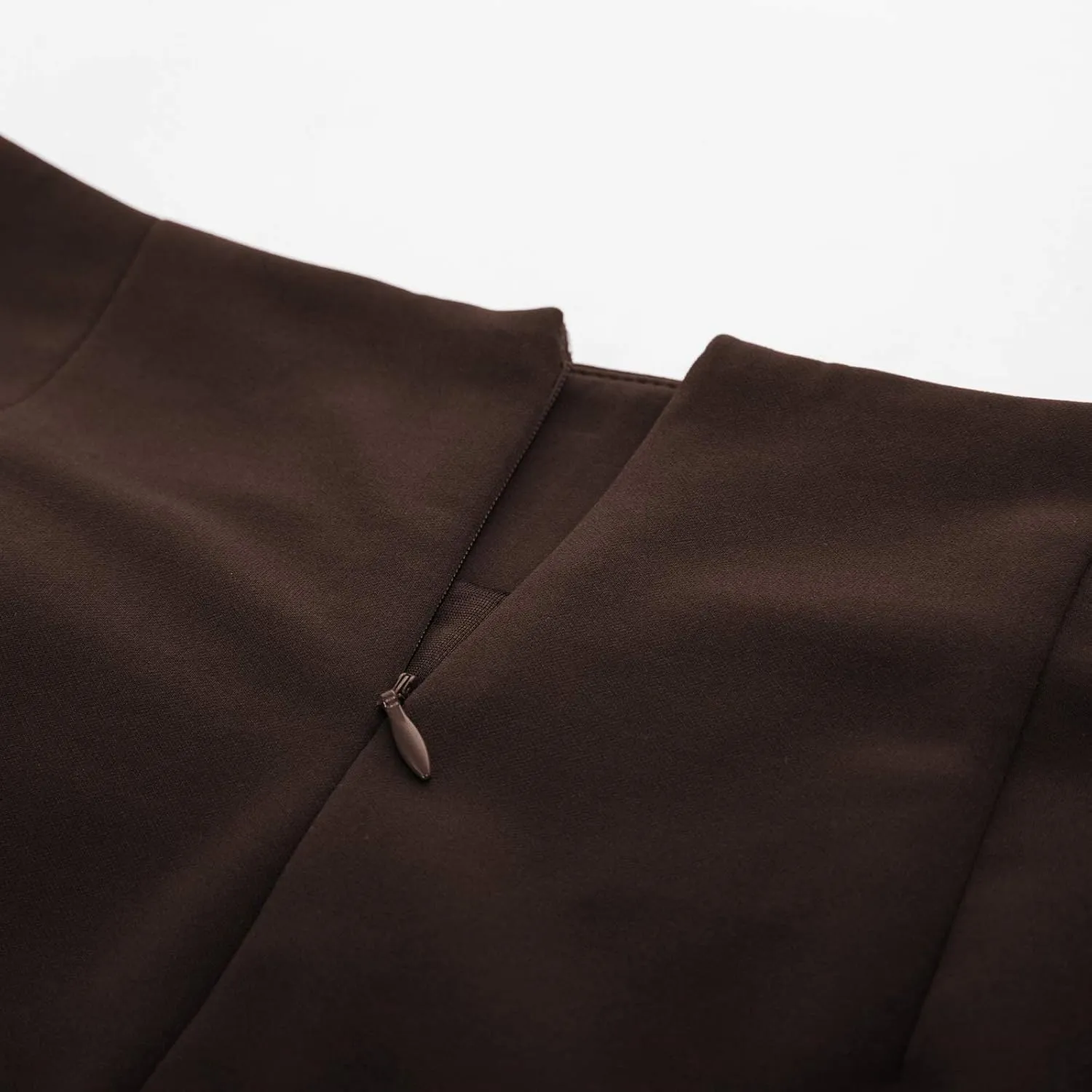 Kate Kasin Wear to Work Pencil Skirts for Women Elastic High Waist Wrap Front Knee Length Bodycon Skirt Tummy Control