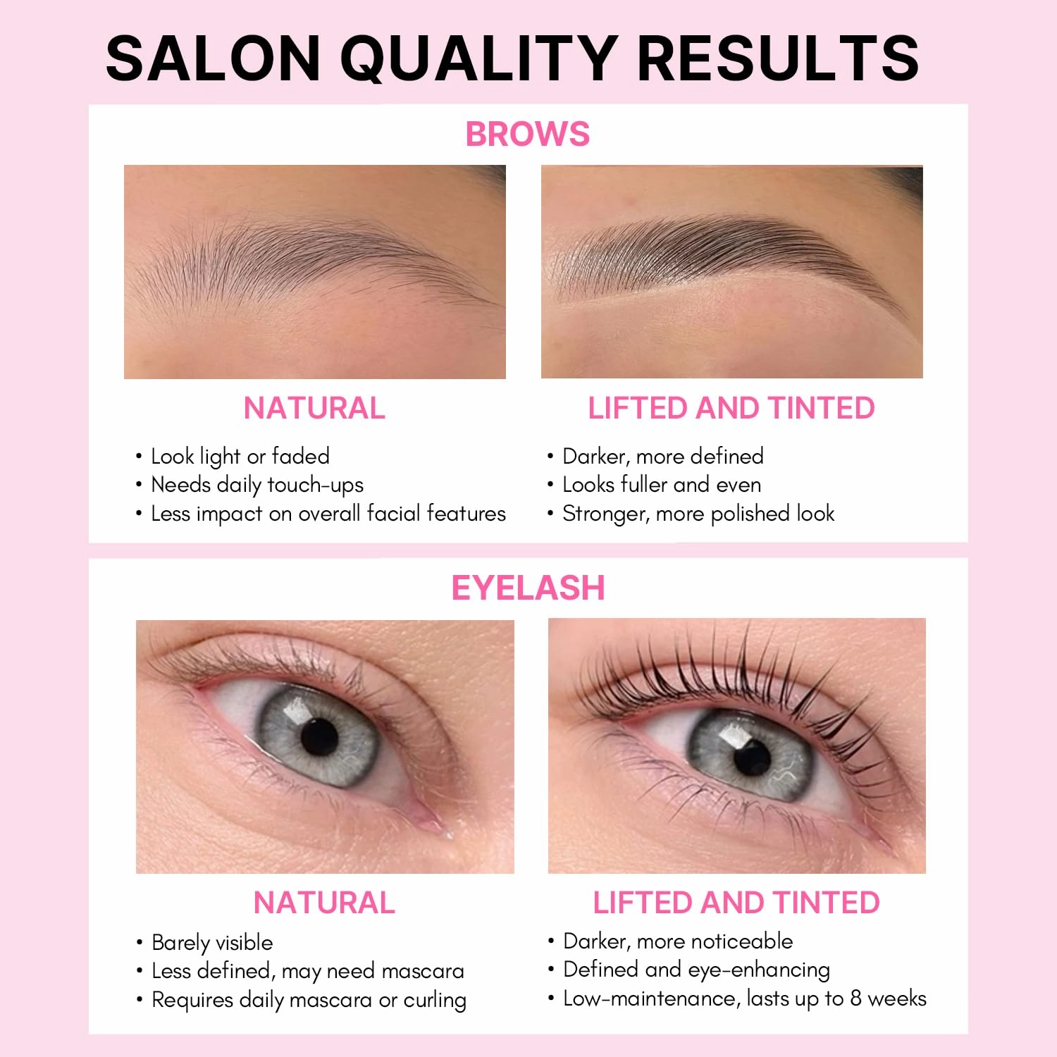 Korean At Home Eye Lash Lift and Tint Kit Professional Brow Lamination and Tint Kit Eye Lash Tint Brown Eye Brow Tint Kit