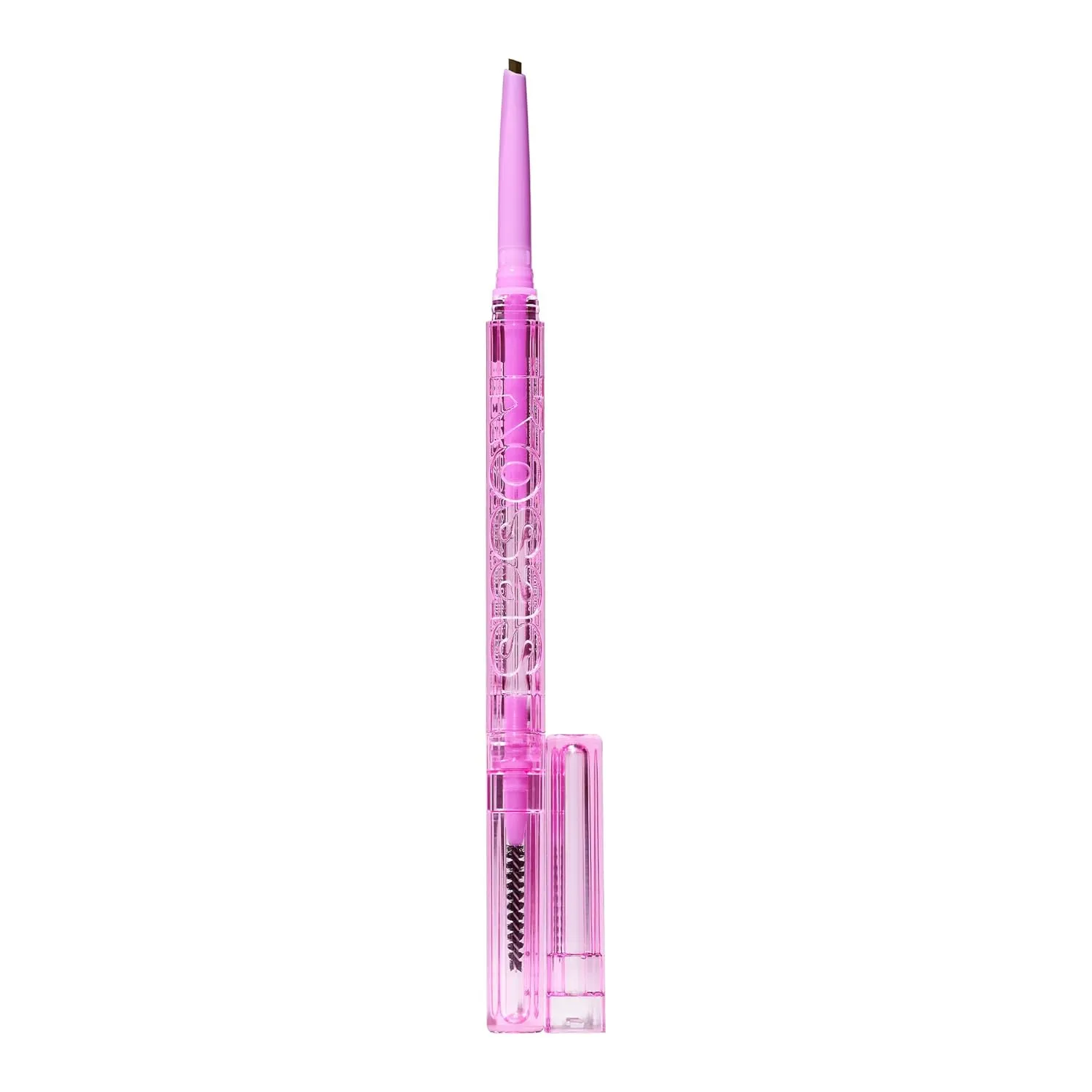 Kosas Brow Pop - Longwear Eyebrow Makeup, Dual-Sided Defining Pencil with Castor Oil for Soft, Natural Look of Real Hair - Dark Brown