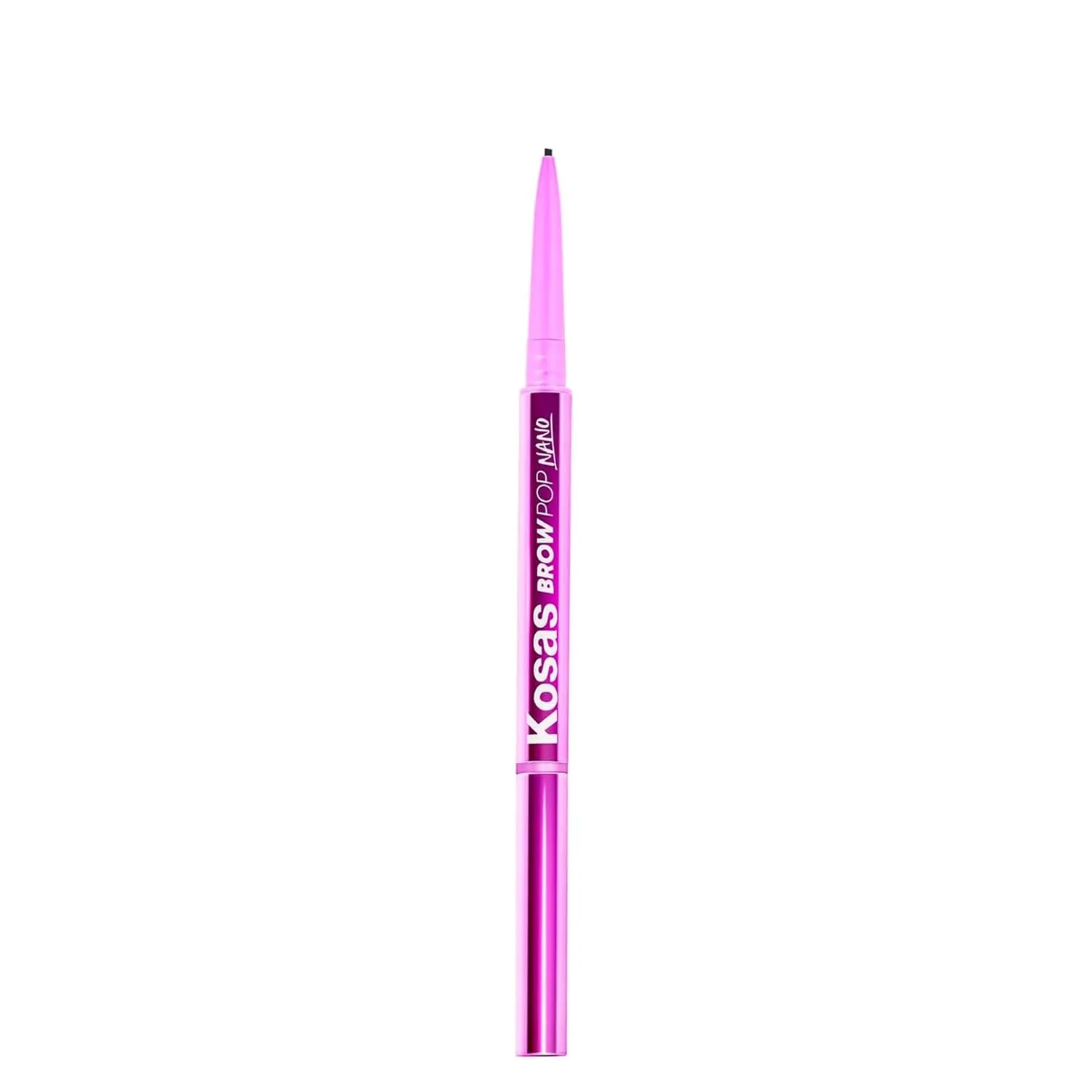 Kosas Brow Pop Nano - Ultra-Fine 1mm Brow Pencil Precision Tip - Natural-Looking Eyebrows with Finest Hairlike Stroke - All Day Wear, Hypoallergenic, Safe for Sensitive Skin - Black