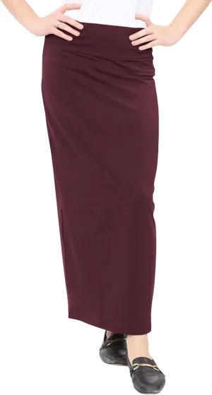 Kosher Casual Women's Modest Cotton Stretch Long Maxi Pencil Skirt