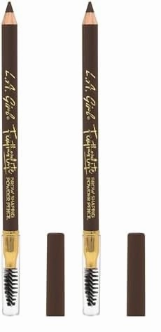 L.A. Girl Featherlite Brow Shaping Powder Pencil, Soft Brown GBP392 (Pack of 2)