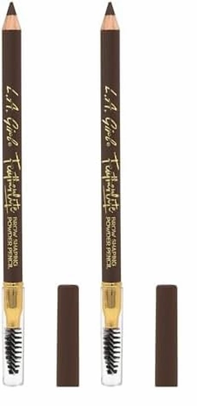 L.A. Girl Featherlite Brow Shaping Powder Pencil, Soft Brown GBP392 (Pack of 2)