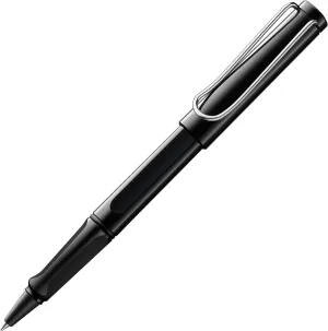 LAMY safari Black Roller Ballpoint Pen Black - Ergonomic Grip Line Width Medium - Long Writing Comfort - Made of Durable ASA Plastic - Rollerball Refill Black M 63