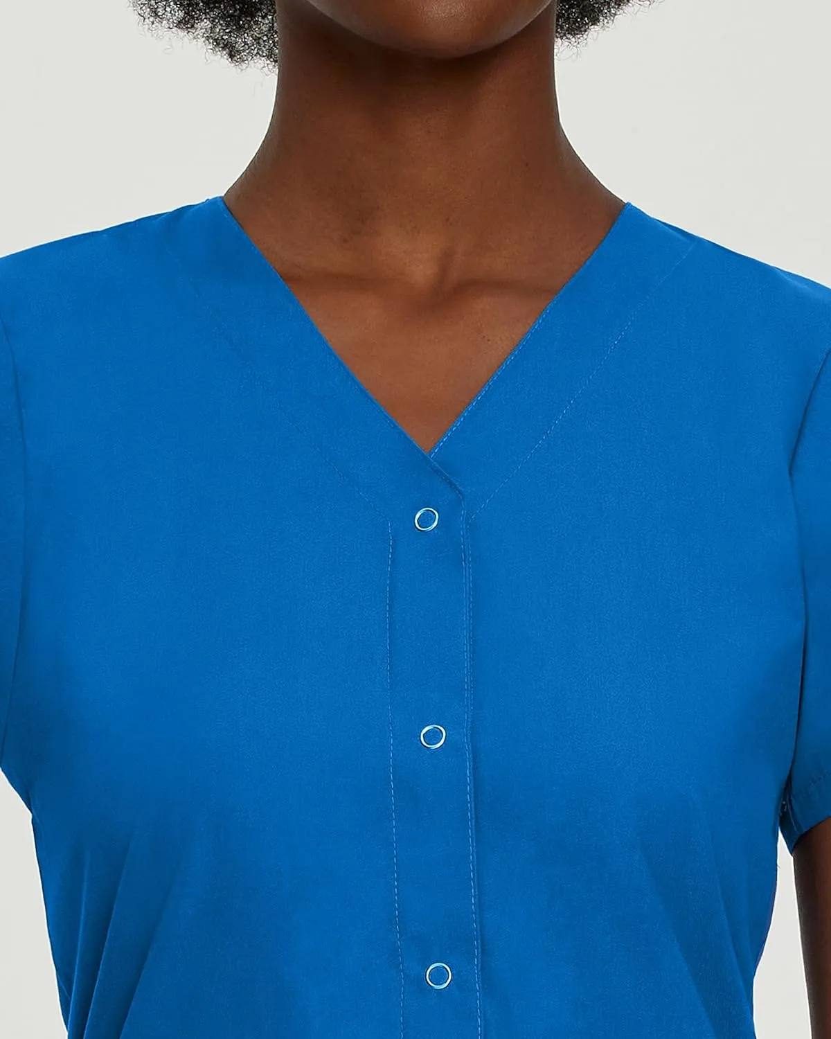 Landau Essentials Relaxed Fit 4-Pocket V-Neck Scrub Top for Women 8232