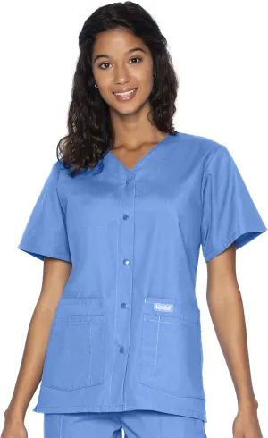 Landau Essentials Relaxed Fit 4-Pocket V-Neck Scrub Top for Women 8232