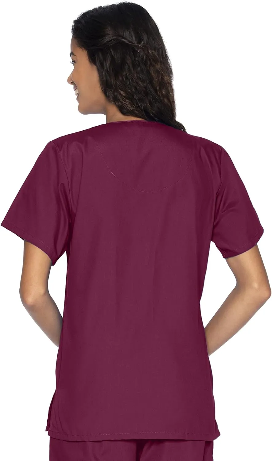 Landau Essentials Relaxed Fit 4-Pocket V-Neck Scrub Top for Women 8232