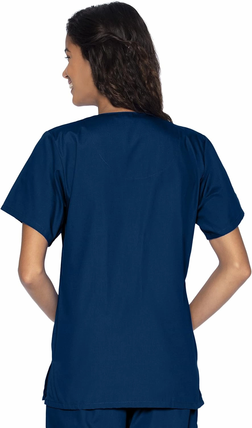 Landau Essentials Relaxed Fit 4-Pocket V-Neck Scrub Top for Women 8232