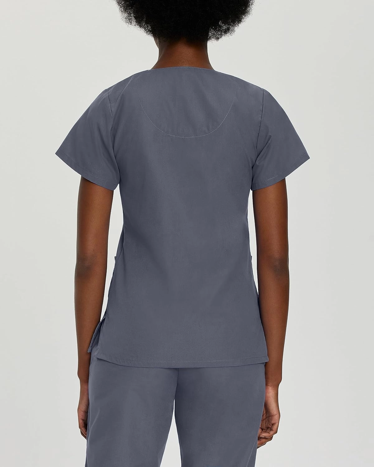 Landau Essentials Relaxed Fit 4-Pocket V-Neck Scrub Top for Women 8232