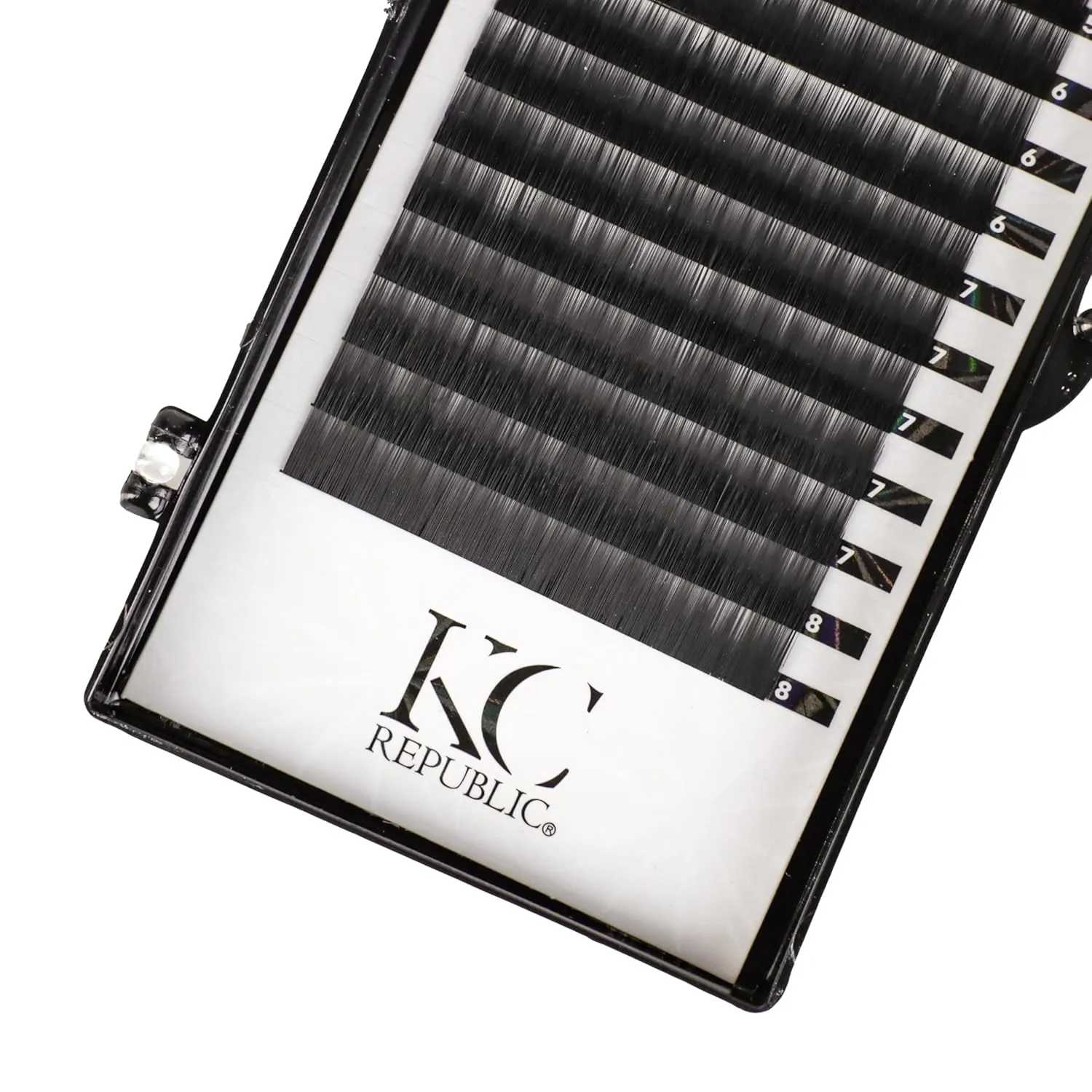 Lash Eyebrow Extensions Kit with 1 x Trays of Mink False Eyebrows in Black Comes on Mixed Length Trays 5-8 mm Mix, Glue Clear & Dual Pack (Straight & Curved Tip) Extension Tweezers