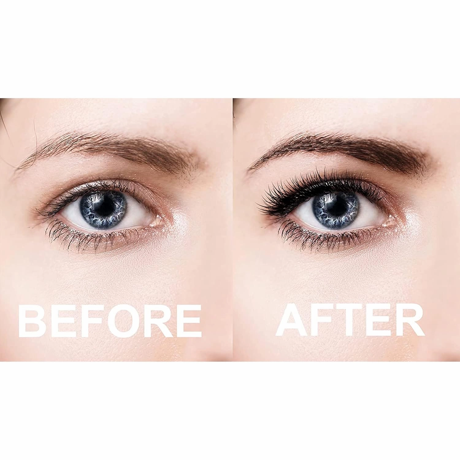 Lash Eyebrow Extensions Kit with 2 Trays of Mink False Eyebrows in Brown, Eyebrow Glue Clear & Extension Tweezers, Comes on Mixed Length Trays 5-8 mm (Brown 2-Pack, Black Tweezer)