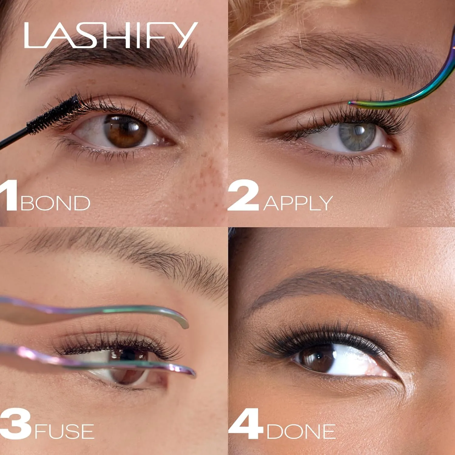 Lashify Bold 16mm Gossamer Eyelash Extensions Refill, Black, DIY False Lashes for a Natural Look