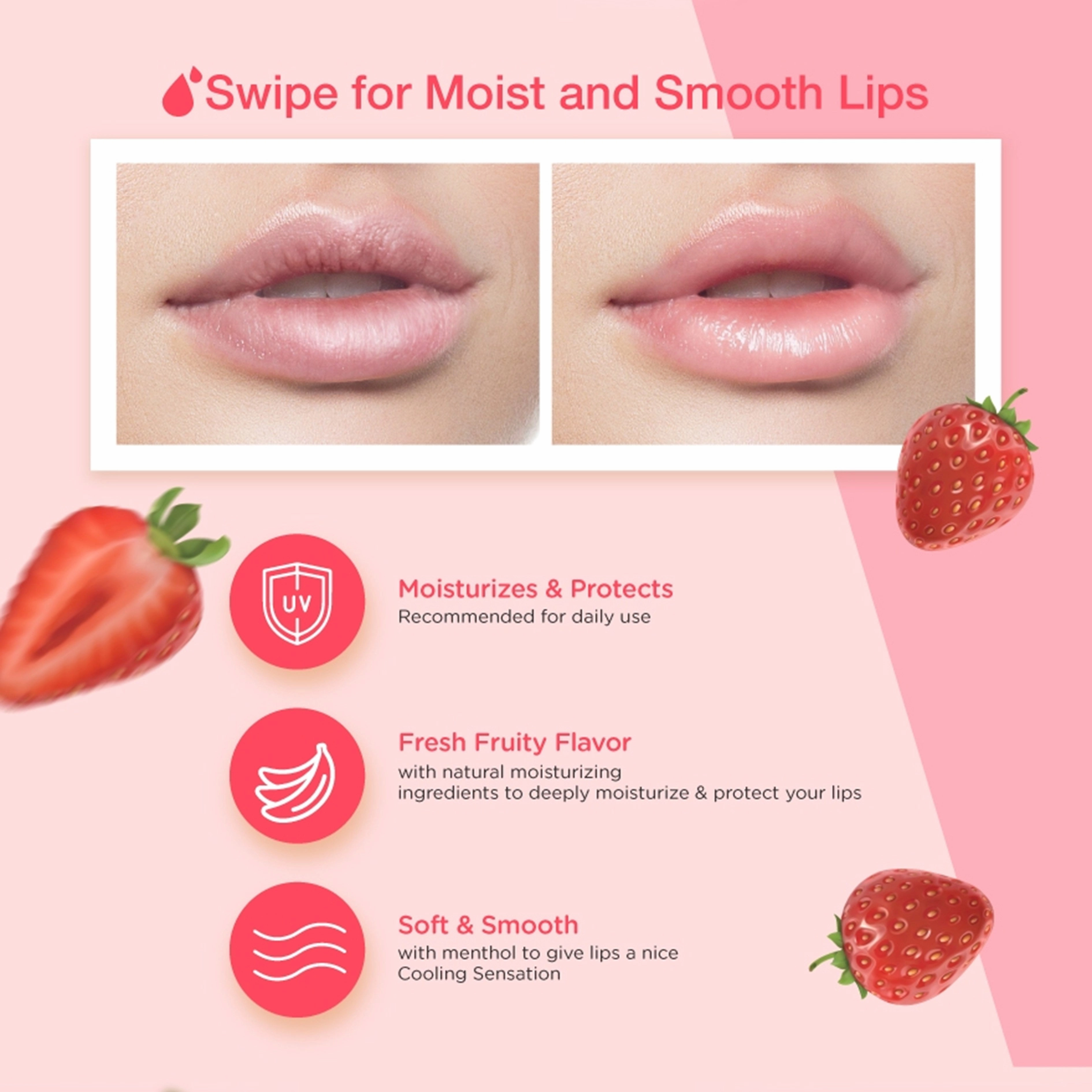 Lipice Fruity Lipbalm (Strawberry)-Minion Edition 3.5g