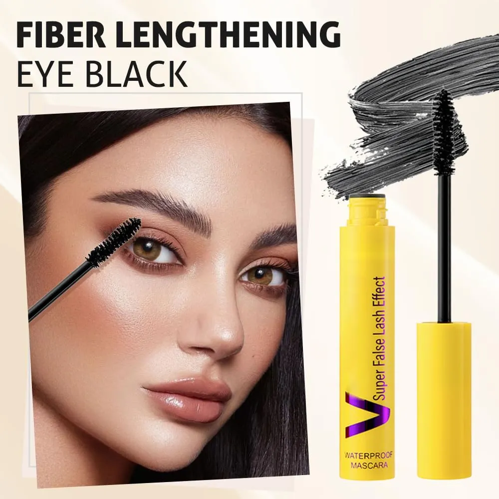 Long-Lasting Waterproof Mascara Lash Extensions, 2025 New Length Formula for Bold Separated Lashes, Can be Layered to Boost Curl (Black2)