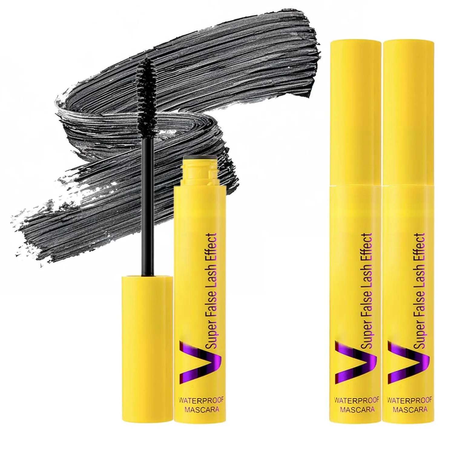 Long-Lasting Waterproof Mascara Lash Extensions, 2025 New Length Formula for Bold Separated Lashes, Can be Layered to Boost Curl (Black2)